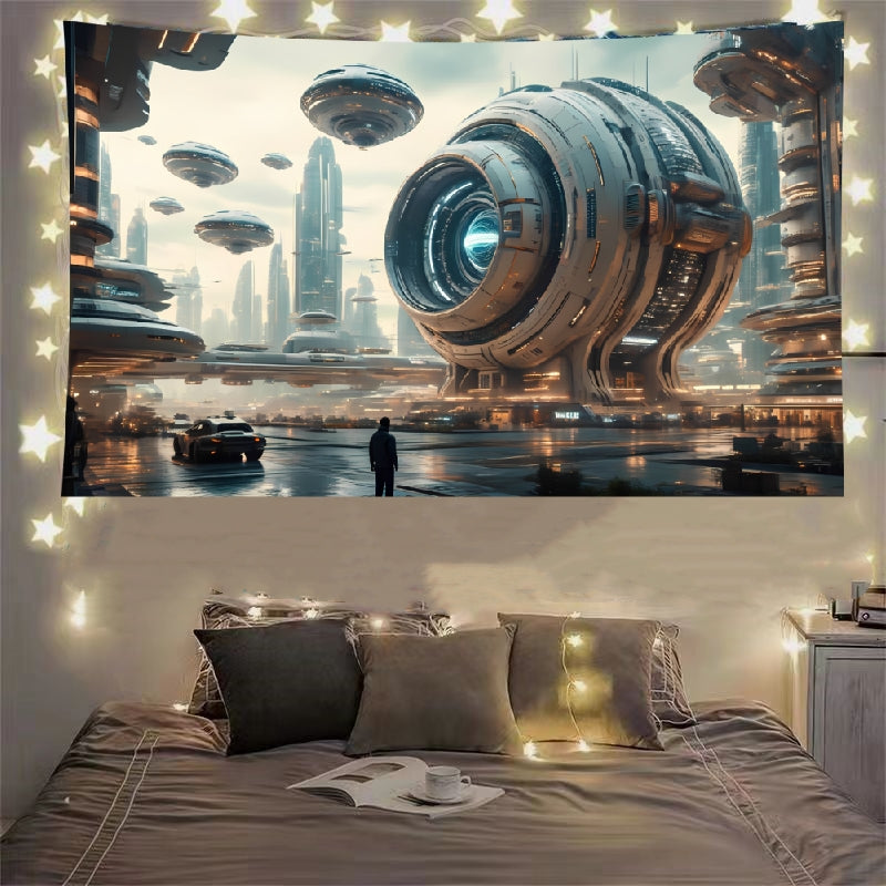 Science Fiction Girl Tapestry Astronaut Decoration Room Hanging Cloth Bedside Dormitory Tapestry