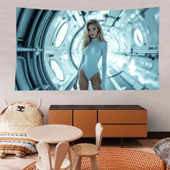 Sci-fi Future Tapestry Decoration Room Hd Hanging Cloth Bedside Dormitory Tapestry