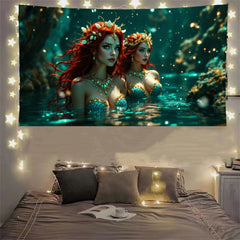 Mermaid Under The Sea Decoration Room Hanging Cloth Bar Dormitory Tapestry