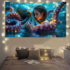 Mermaid Under The Sea Decoration Room Hanging Cloth Bar Dormitory Tapestry