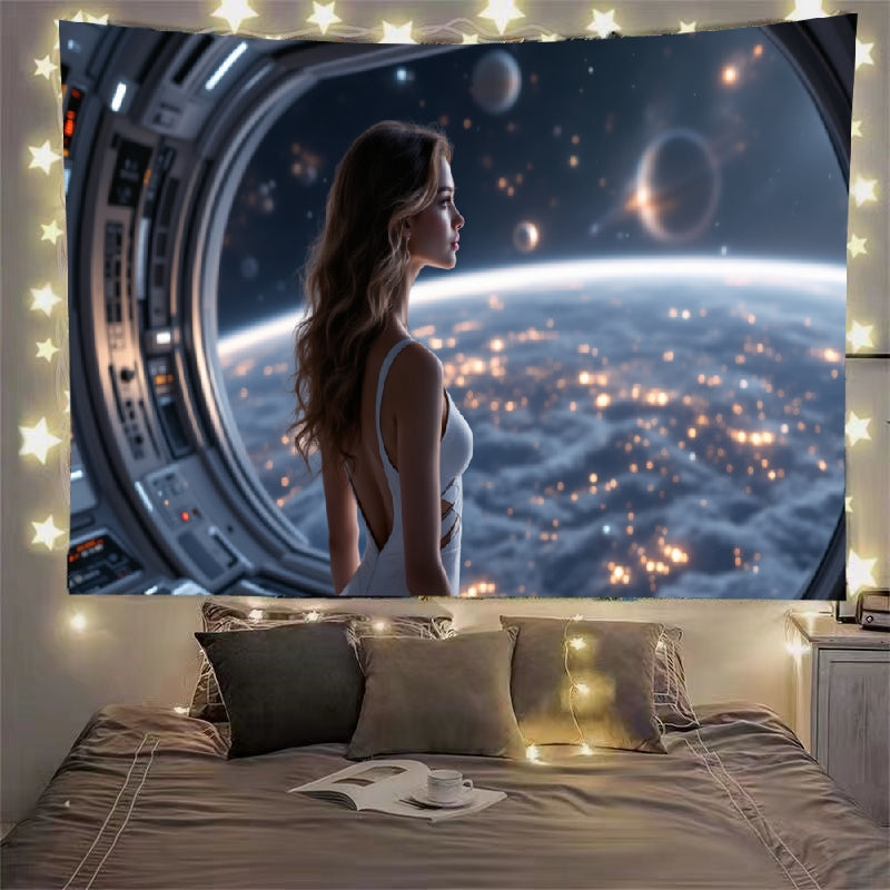 Sci-fi Future Tapestry Decoration Room Hd Hanging Cloth Bedside Dormitory Tapestry