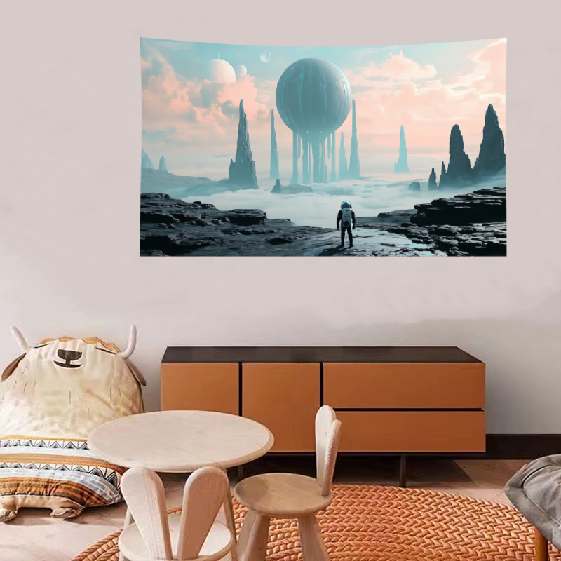 Space Future Tapestry Astronaut Decoration Room Hanging Cloth Bar Dormitory Tapestry