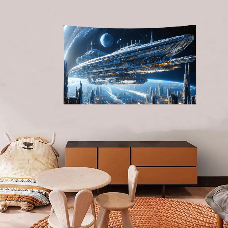 Space Future Tapestry Astronaut Decoration Room Hanging Cloth Bar Dormitory Tapestry