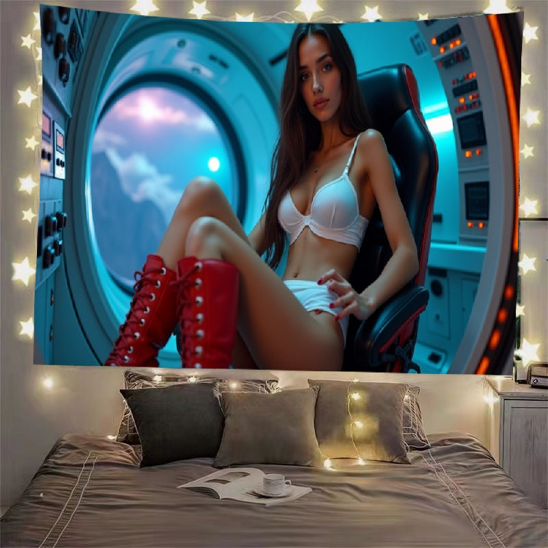 Sci-fi Future Tapestry Decoration Room Hd Hanging Cloth Bedside Dormitory Tapestry