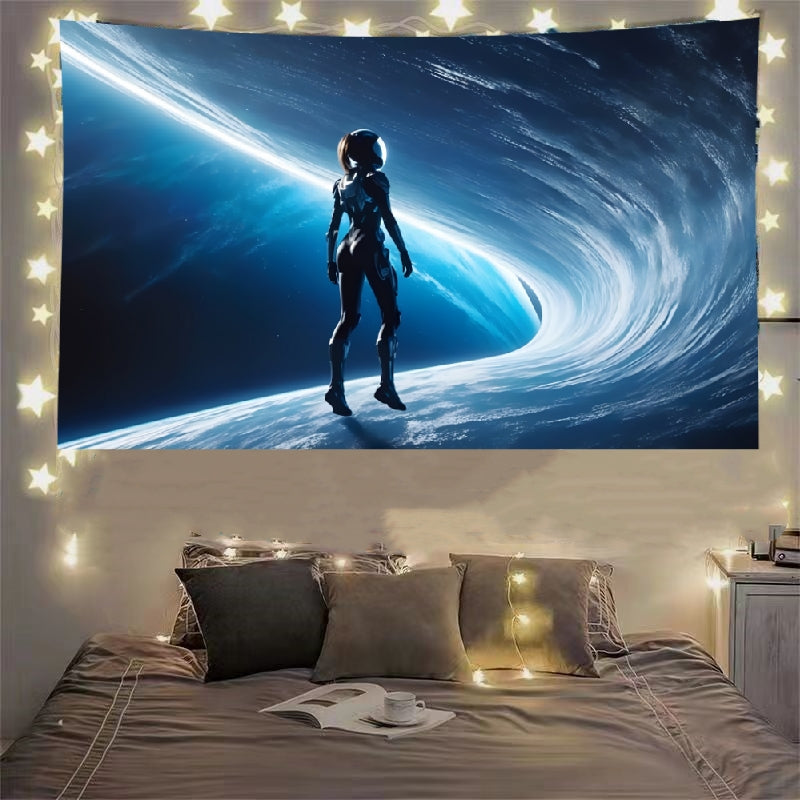 Space Girl Future Tapestry Astronaut Decorate Room Hanging Cloth Bar Dormitory Tapestry