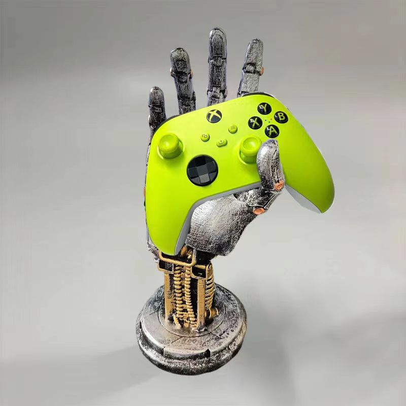 Cyberpunk Mechanical Hand Xbox Switch Handle Storage Computer Competition Desktop Stand Resin Ornaments For Boys Gift