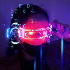 Led Sci-Fi Luminous Glasses Future Technology Glasses Birthday Internet Celebrity Bar Photo Disco Glasses