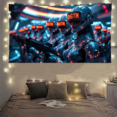 War Girl Tapestry Decorate Room HD Hanging Cloth Bedside Dormitory Tapestry